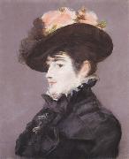 Edouard Manet Portrait de Jeanne Martin au Chapeau orne d'une Rose Spain oil painting artist